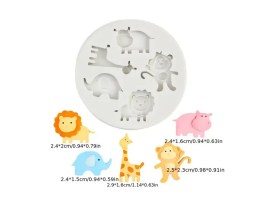 Molde silicona 5 animalitos cuentos 